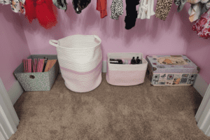 small baby room organization