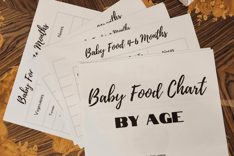 baby food list by age