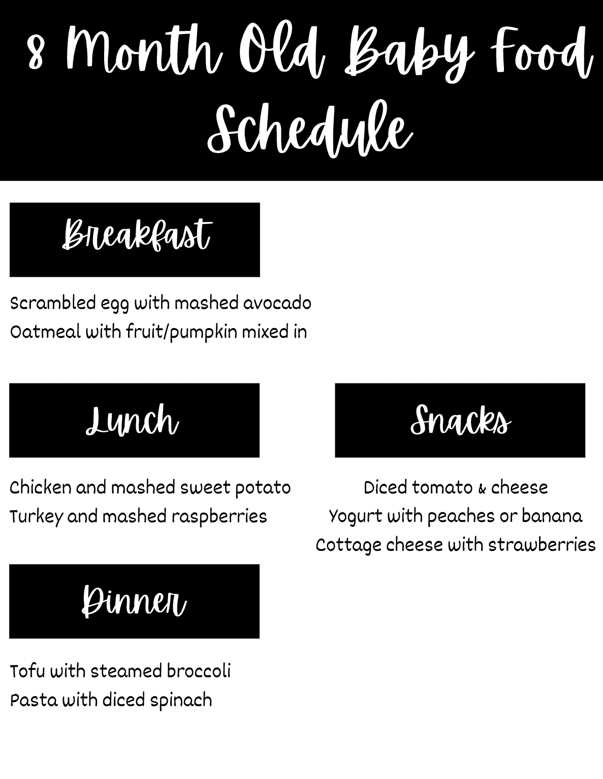 The Greatest 8 Month Old Baby Food Menu That Will Make Your Week Easier the-greatest-8-month-old-baby-food-menu-that-will-make-your-week-easier