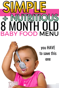 8 month old baby food menu