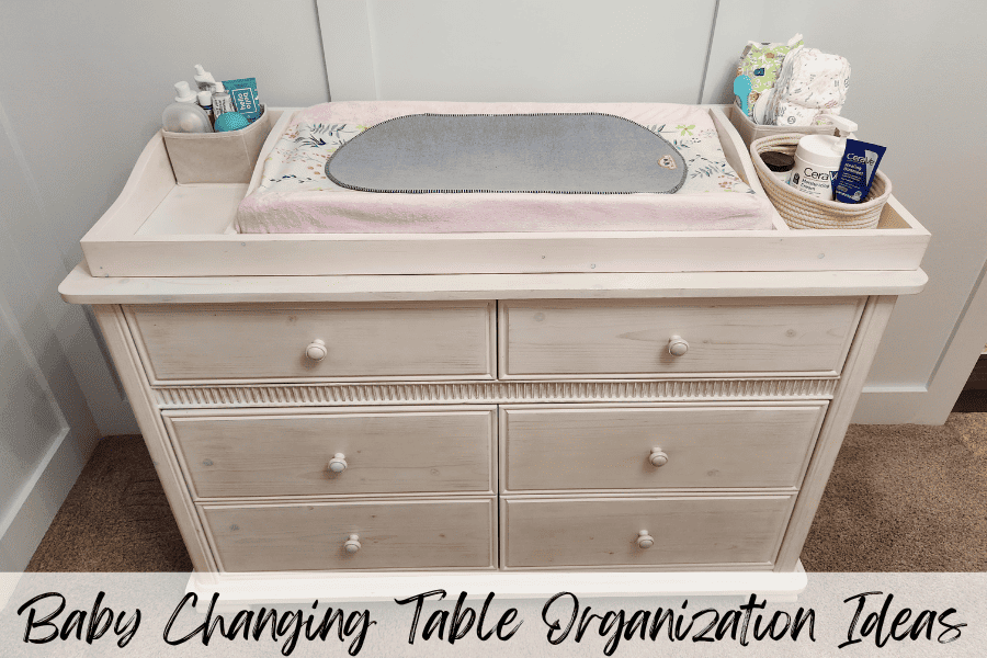 baby changing table organization ideas