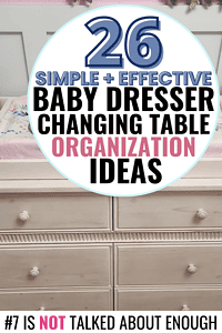 baby changing table organization ideas