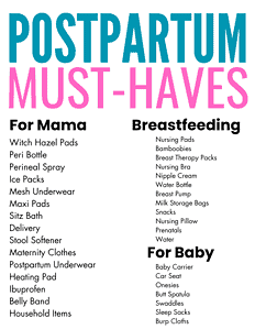 postpartum must haves