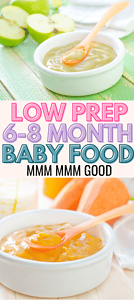 6-8 month baby food chart
