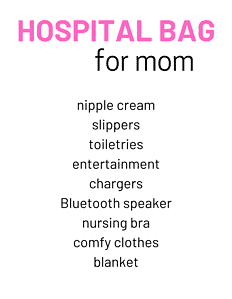 free hospital bag checklist for mom and baby