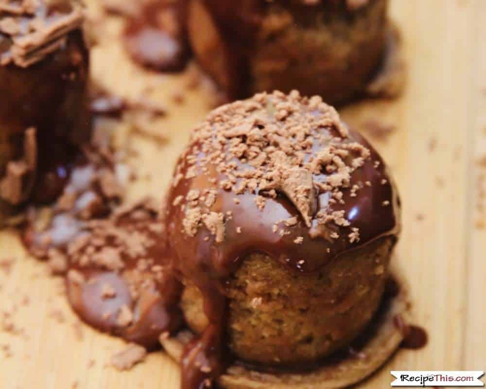 Instant Pot Chocolate Cake Bites with ganache and grated chocolate