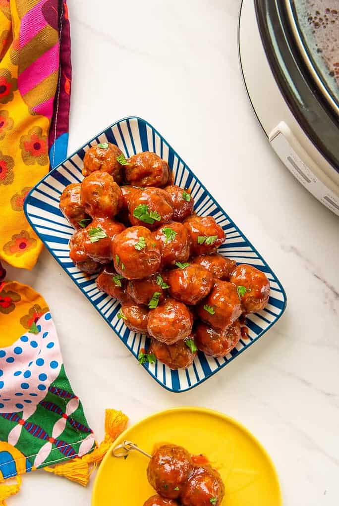 Party Meatballs in Guava Glaze Lead