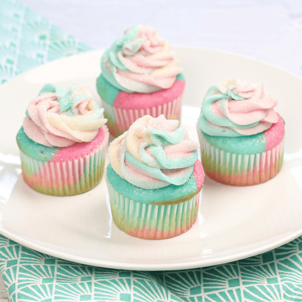 cotton candy cupcakes