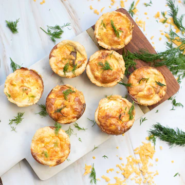 mini salmon quiches