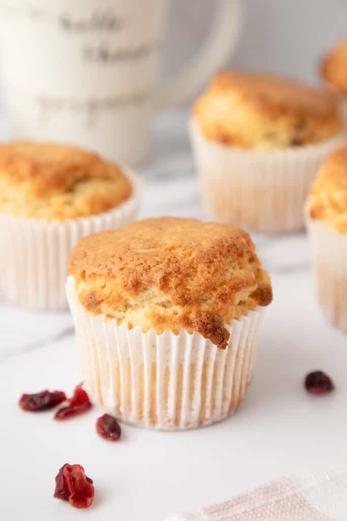 white chocolate cranberry muffins