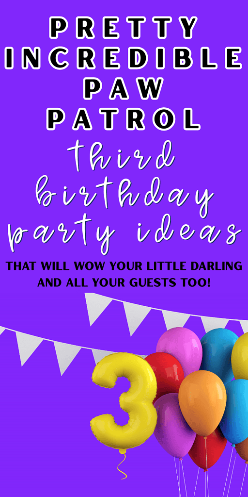 paw patrol 3rd birthday party