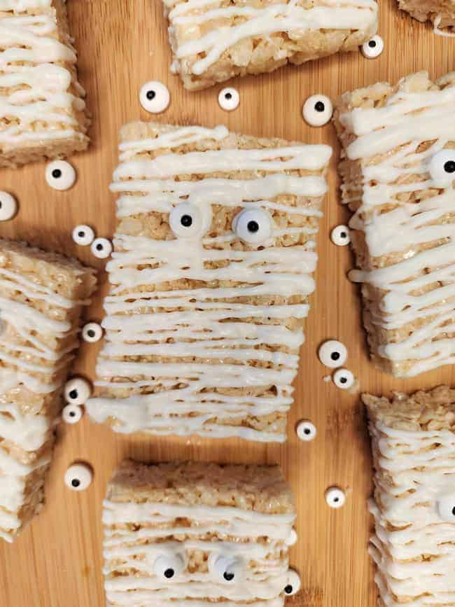 easy mummy rice krispie treats