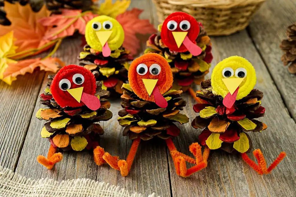 pine cone turkeys